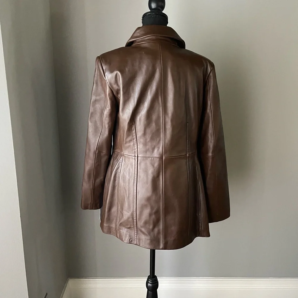 Anne Klein Leather Jacket with removable Faux Fir lining NWT - Picture 3 of 9